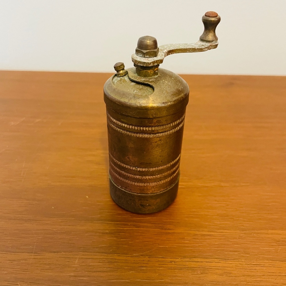 Vintage Brass Pepper/herb Grinder